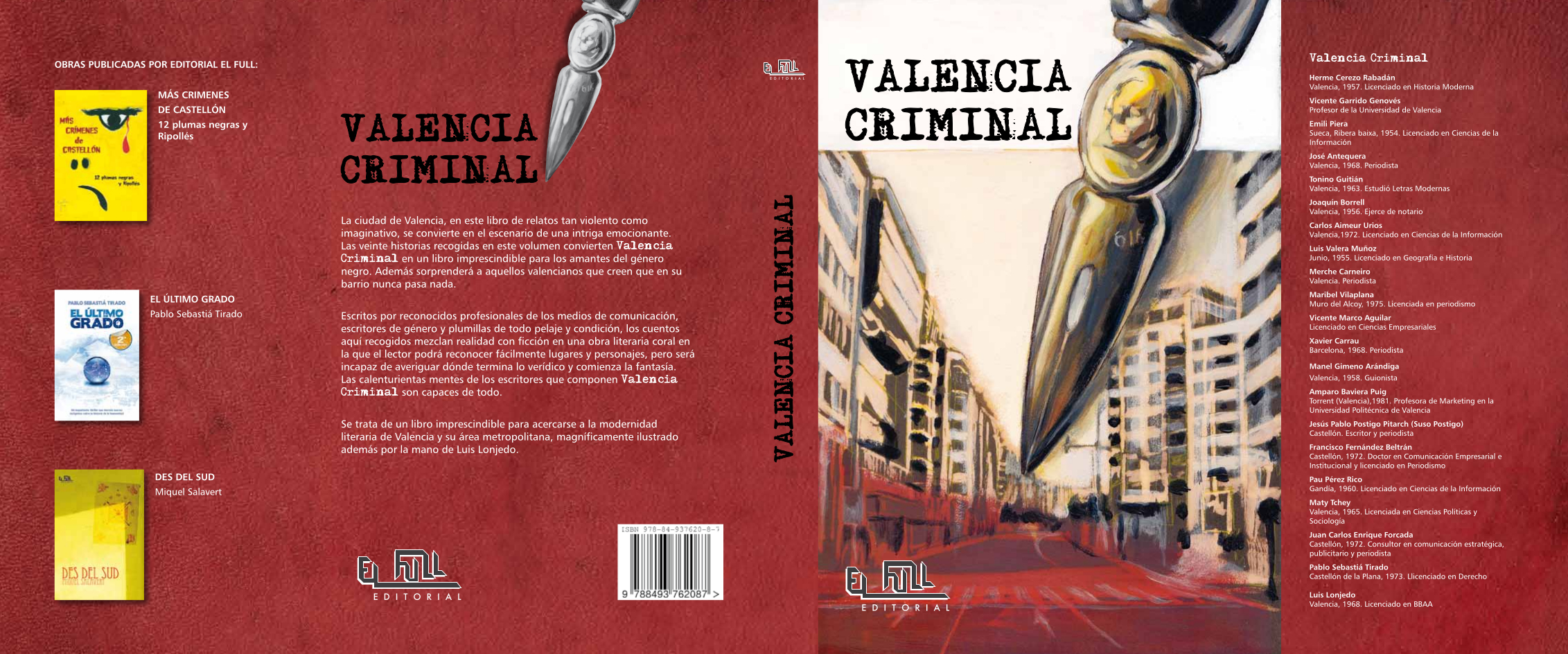 Portada e ilustraciones Valencia Criminal (20 relatos)